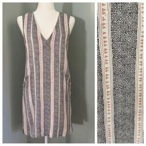 Gentle Fawn Striped Slip Dress, Aztec, Geometric, Pockets, 100% Viscose, Medium